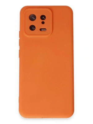 Newface Xiaomi Mi 13 Kılıf Nano içi Kadife Silikon - Turuncu
