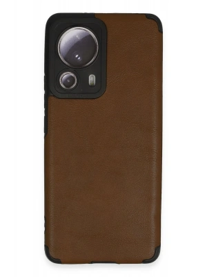 Newface Xiaomi Mi 13 Lite Kılıf Loop Deri Silikon - Kahverengi