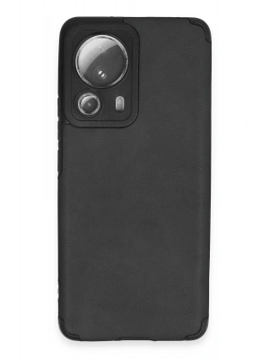 Newface Xiaomi Mi 13 Lite Kılıf Loop Deri Silikon - Siyah