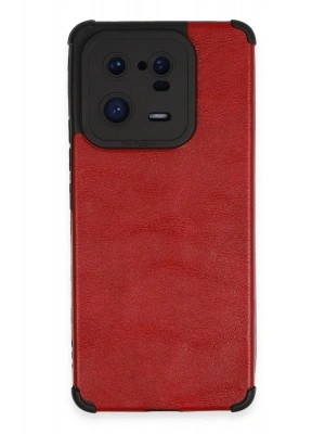 Newface Xiaomi Mi 13 Pro Kılıf Loop Deri Silikon - Kırmızı