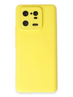 Newface Xiaomi Mi 13 Pro Kılıf Nano içi Kadife Silikon - Sarı