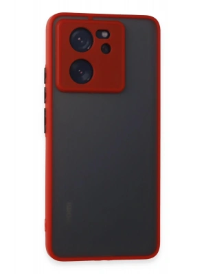 Newface Xiaomi Mi 13T Pro Kılıf Montreal Silikon Kapak - Kırmızı