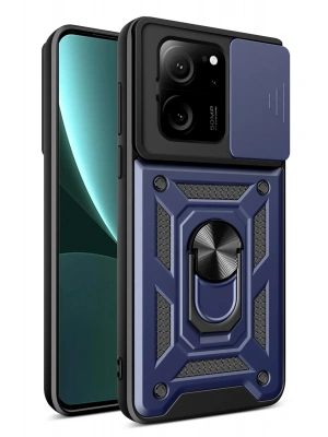 Newface Xiaomi Mi 13T Pro Kılıf Pars Lens Yüzüklü Silikon - Lacivert