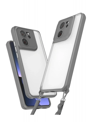 Newface Xiaomi Mi 13T Pro Kılıf Penta Silikon Kılıf - Titan Gri