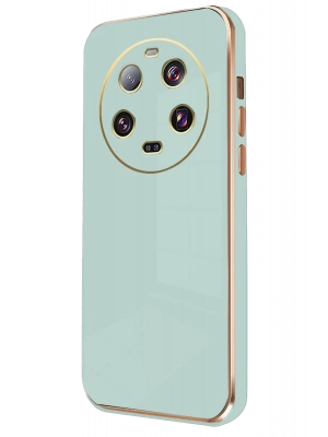 Newface Xiaomi Mi 14 Ultra Kılıf Volet Silikon - Açık Yeşil