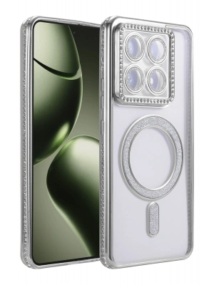 Newface Xiaomi Mi 14T Pro Joke Simli Magneticsafe Kılıf - Gümüş