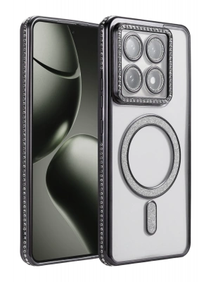 Newface Xiaomi Mi 14T Pro Joke Simli Magneticsafe Kılıf - Siyah