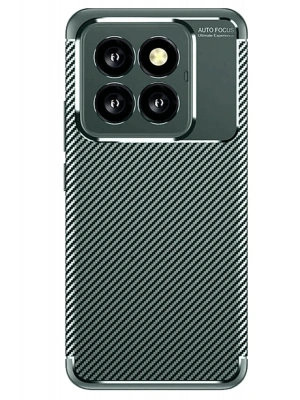 Newface Xiaomi Mi 14T Pro Kılıf Auto Focus Karbon Kapak - Koyu Yeşil