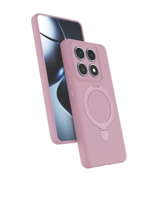 Newface Xiaomi Mi 14T Pro Regal Magsafe Standlı Kapak - Açık Pembe