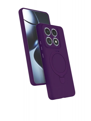 Newface Xiaomi Mi 14T Pro Regal Magsafe Standlı Kapak - Derin Mor