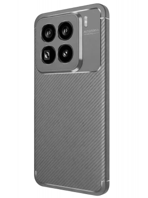 Newface Xiaomi Mi 15 Pro Kılıf Auto Focus Karbon Kapak - Gri