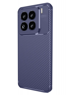 Newface Xiaomi Mi 15 Pro Kılıf Auto Focus Karbon Kapak - Lacivert