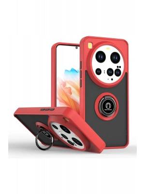 Newface Xiaomi Mi 15 Ultra Kılıf Montreal Yüzüklü Silikon Kapak - Kırmızı