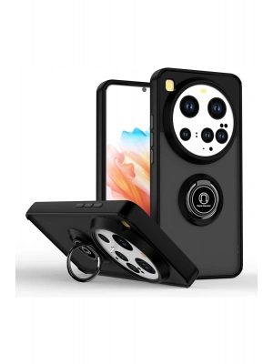 Newface Xiaomi Mi 15 Ultra Kılıf Montreal Yüzüklü Silikon Kapak - Siyah