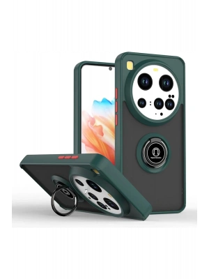 Newface Xiaomi Mi 15 Ultra Kılıf Montreal Yüzüklü Silikon Kapak - Yeşil