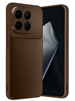 Newface Xiaomi Mi 15T Auto Focus Karbon Kapak - Kahverengi