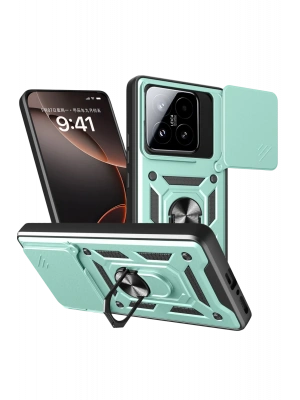 Newface Xiaomi Mi 15T Pars Lens Yüzüklü Silikon - Yeşil