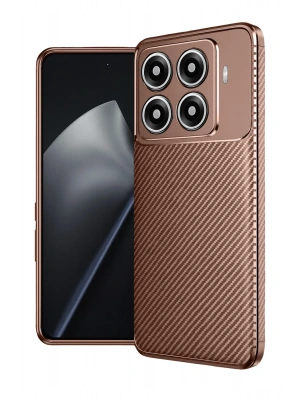 Newface Xiaomi Mi 15T Pro Auto Focus Karbon Kapak - Kahverengi