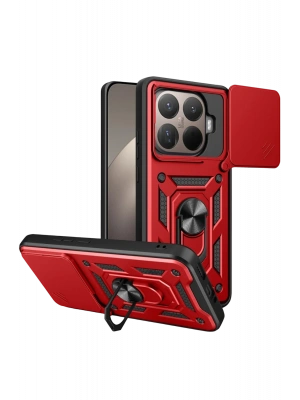 Newface Xiaomi Mi 15T Pro Pars Lens Yüzüklü Silikon - Kırmızı