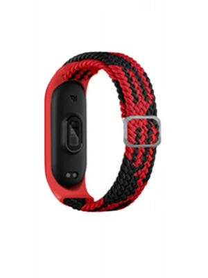 Newface Xiaomi Mi Band 6 Star Kordon - Kırmızı-Siyah