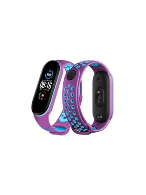 Newface Xiaomi Mi Band 7 Spor Delikli Kordon - Mor-Mavi
