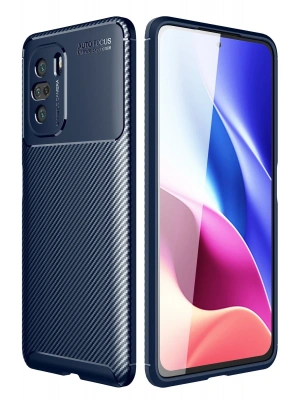 Newface Xiaomi Poco F3 Kılıf Auto Focus Karbon Kapak - Lacivert