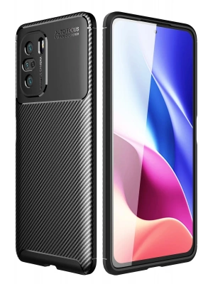 Newface Xiaomi Poco F3 Kılıf Auto Focus Karbon Kapak - Siyah