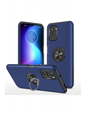 Newface Xiaomi Poco F3 Kılıf Elit Yüzüklü Kapak - Lacivert