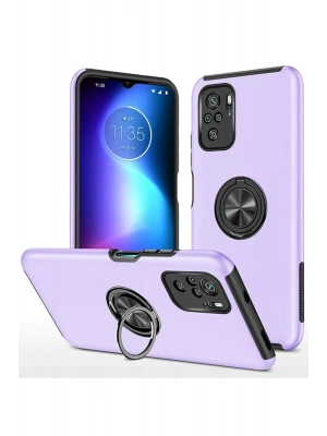 Newface Xiaomi Poco F3 Kılıf Elit Yüzüklü Kapak - Mor