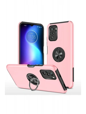 Newface Xiaomi Poco F3 Kılıf Elit Yüzüklü Kapak - Pembe