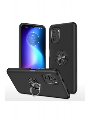 Newface Xiaomi Poco F3 Kılıf Elit Yüzüklü Kapak - Siyah