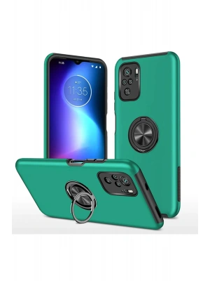 Newface Xiaomi Poco F3 Kılıf Elit Yüzüklü Kapak - Yeşil