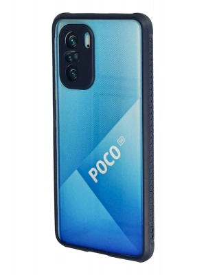 Newface Xiaomi Poco F3 Kılıf Miami Şeffaf Silikon - Lacivert