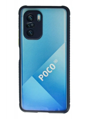 Newface Xiaomi Poco F3 Kılıf Miami Şeffaf Silikon - Lacivert