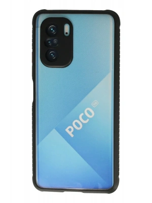 Newface Xiaomi Poco F3 Kılıf Miami Şeffaf Silikon - Siyah