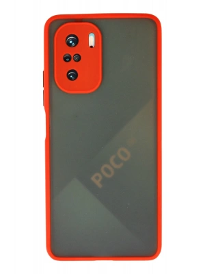 Newface Xiaomi Poco F3 Kılıf Montreal Silikon Kapak - Kırmızı