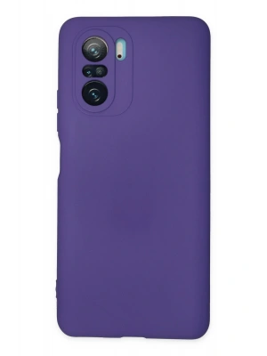 Newface Xiaomi Poco F3 Kılıf Nano içi Kadife Silikon - Mor