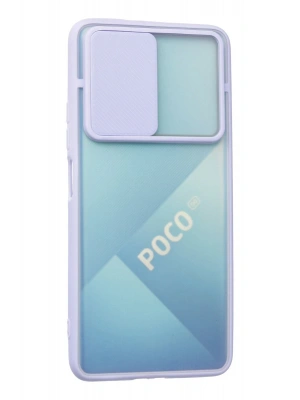 Newface Xiaomi Poco F3 Kılıf Palm Buzlu Kamera Sürgülü Silikon - Lila