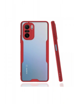 Newface Xiaomi Poco F3 Kılıf Platin Silikon - Kırmızı