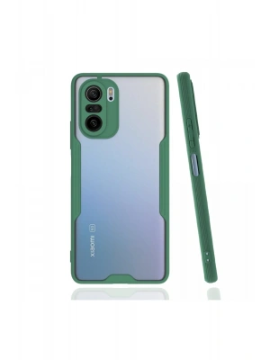 Newface Xiaomi Poco F3 Kılıf Platin Silikon - Yeşil