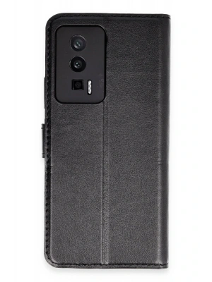 Newface Xiaomi Poco F5 Pro Kılıf Trend S Plus Kapaklı Kılıf - Siyah