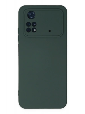 Newface Xiaomi Poco M4 Pro 4G Kılıf Nano içi Kadife Silikon - Koyu Yeşil