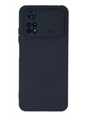 Newface Xiaomi Poco M4 Pro 4G Kılıf Nano içi Kadife Silikon - Lacivert