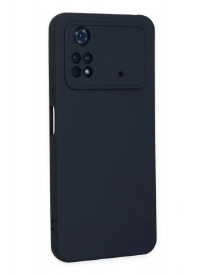 Newface Xiaomi Poco M4 Pro 4G Kılıf Nano içi Kadife Silikon - Lacivert