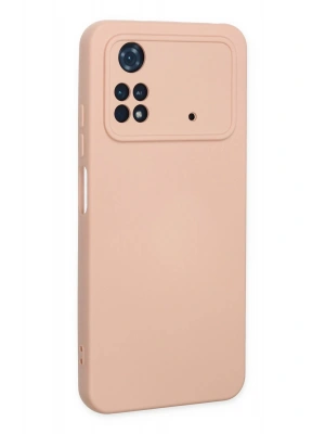 Newface Xiaomi Poco M4 Pro 4G Kılıf Nano içi Kadife Silikon - Pudra