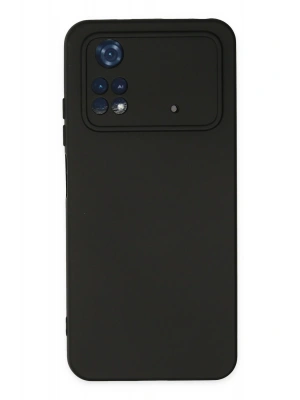 Newface Xiaomi Poco M4 Pro 4G Kılıf Nano içi Kadife Silikon - Siyah