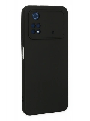 Newface Xiaomi Poco M4 Pro 4G Kılıf Nano içi Kadife Silikon - Siyah