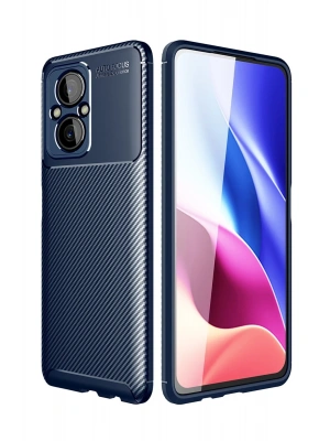 Newface Xiaomi Poco M5 Kılıf Auto Focus Karbon Kapak - Lacivert