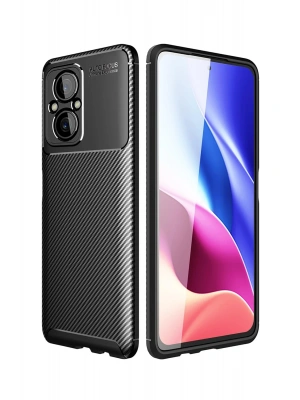 Newface Xiaomi Poco M5 Kılıf Auto Focus Karbon Kapak - Siyah