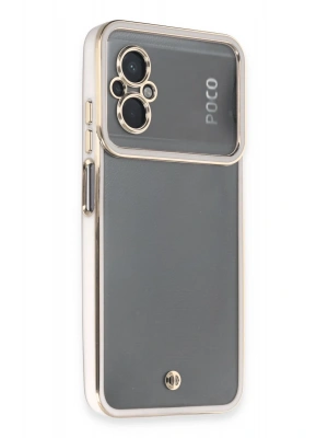 Newface Xiaomi Poco M5 Kılıf Liva Lens Silikon - Beyaz